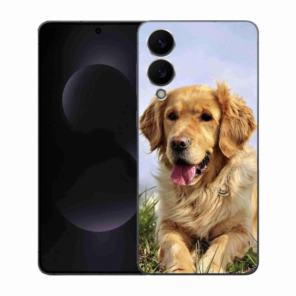Gelový kryt mmCase na Samsung Galaxy S25 Edge - zlatý retrívr
