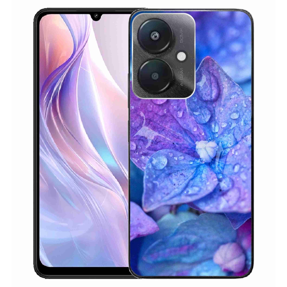 Gelový kryt mmCase na Xiaomi Redmi 13C 5G - fialový květ