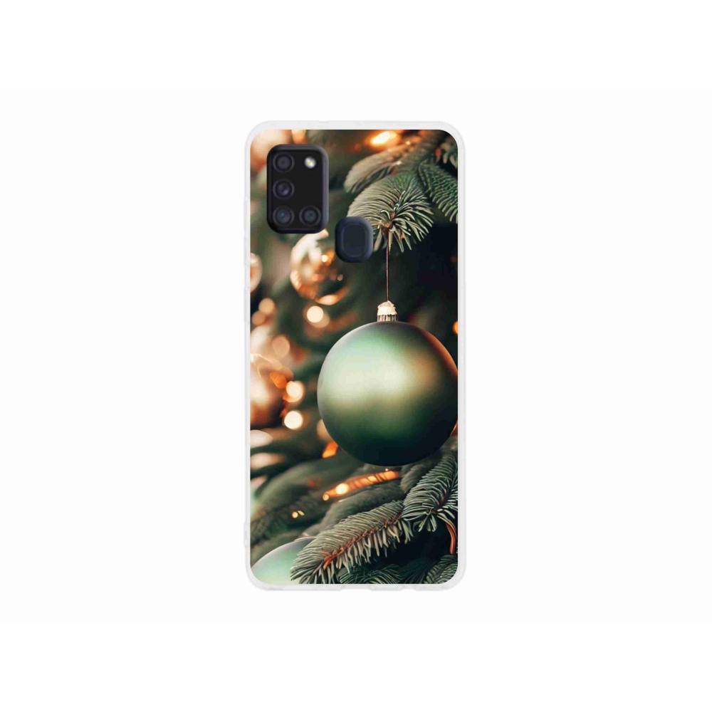 Gelový kryt mmCase na Samsung Galaxy A21s - vánoční ozdoby 1