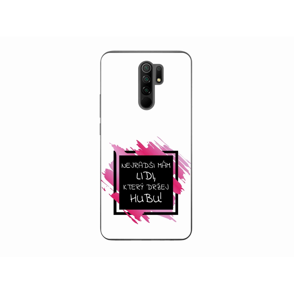 Gelový kryt mmCase na Xiaomi Redmi 9 - vtipný text 7 černobílé pozadí