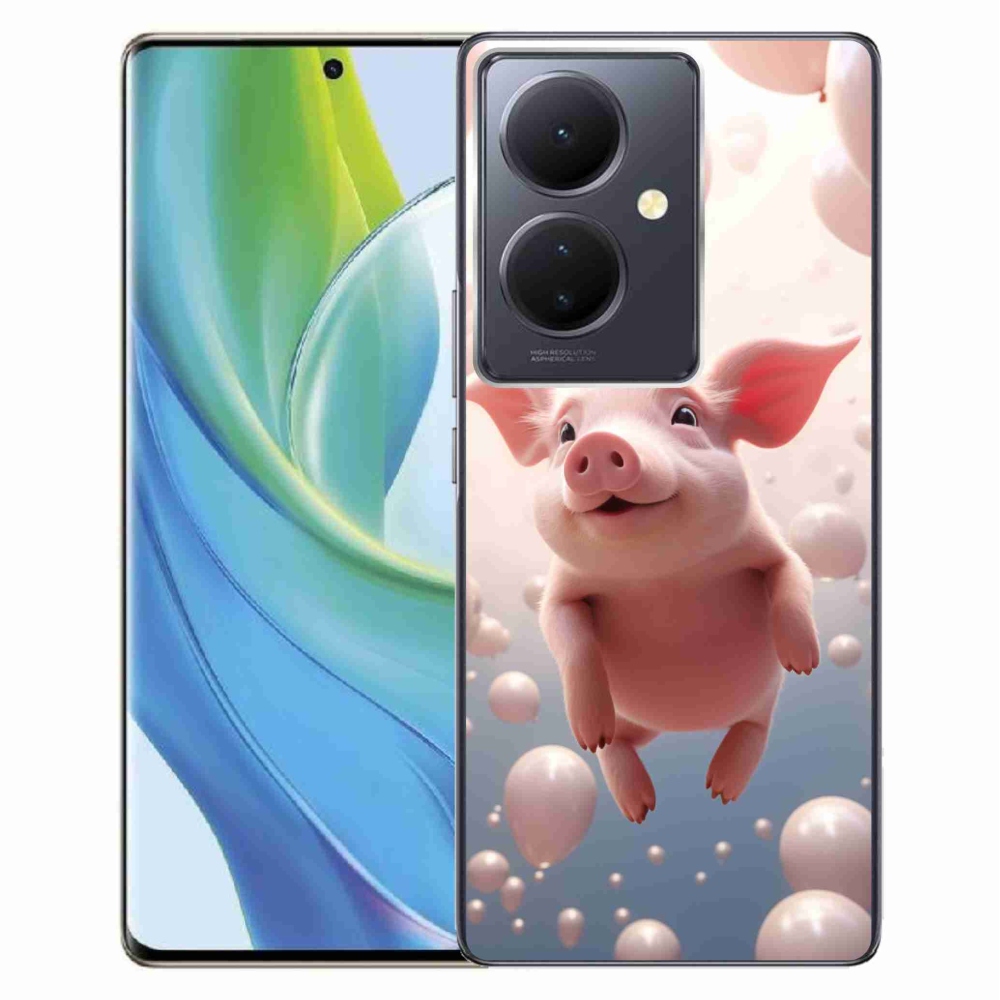 Gelový kryt mmCase na Vivo V29 Lite 5G - prasátko s balónky