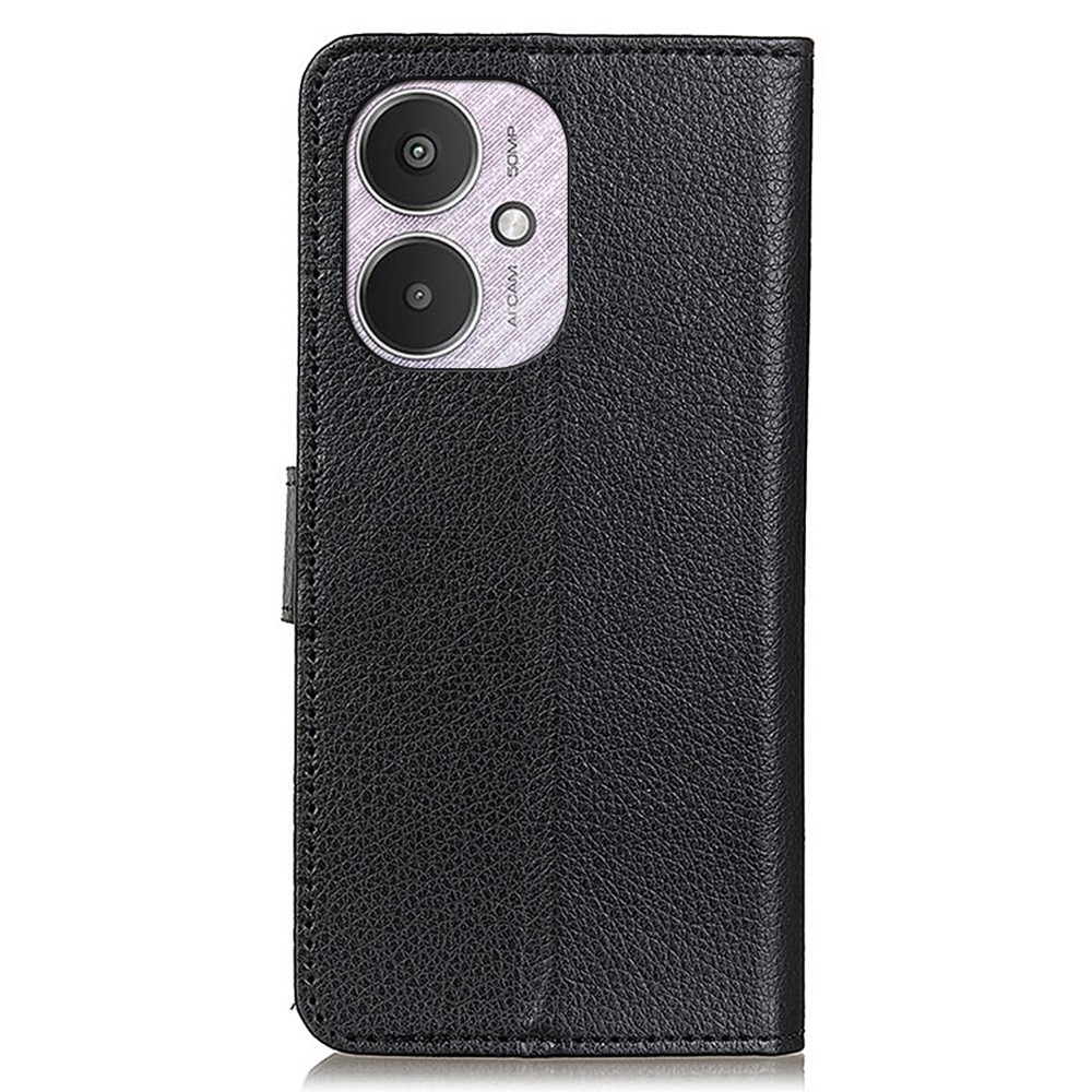 Litchie knížkové pouzdro na Xiaomi Poco C65/Redmi 13C 4G/5G - černé