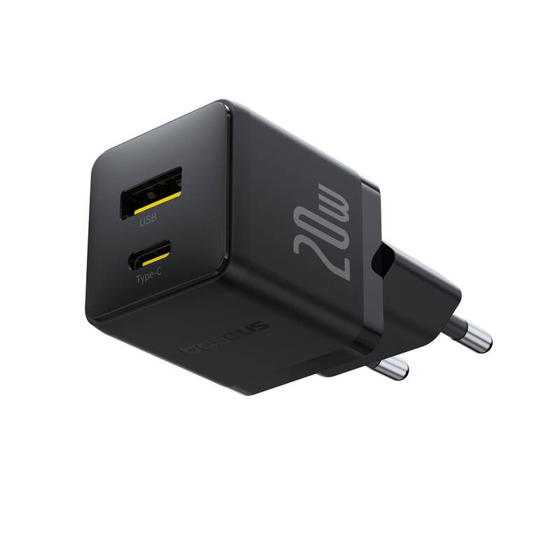Baseus Palm Fast Nabíječka USB-A + USB-C 20W Black