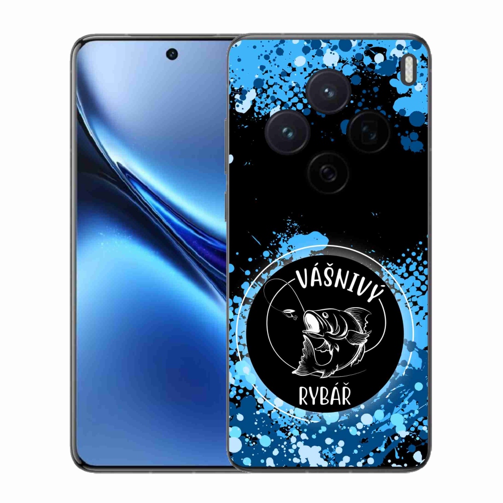 Gelový kryt mmCase na Vivo X200 5G - vášnivý rybář černé pozadí