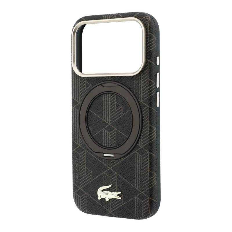 Lacoste PVC Semi Wrap Blend Ring Stand MagSafe Zadní Kryt pro iPhone 18 Pro Max Light Gold