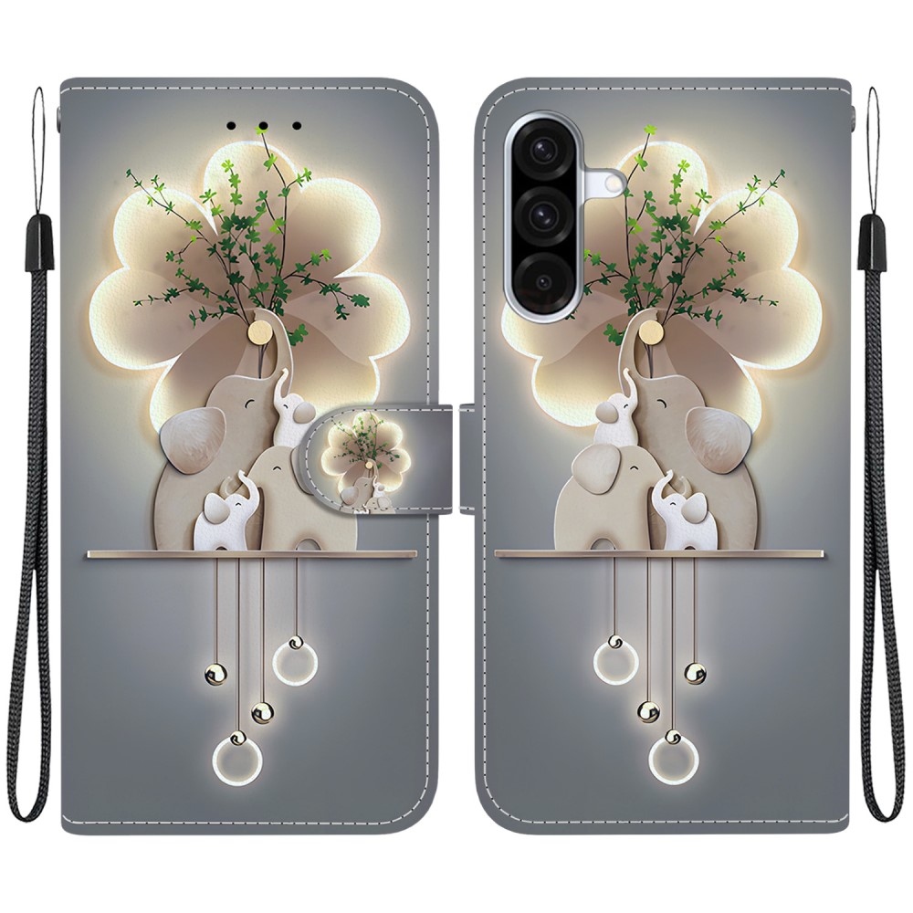 Versatile knížkové pouzdro na Samsung Galaxy A36 5G/A56 5G - sloni