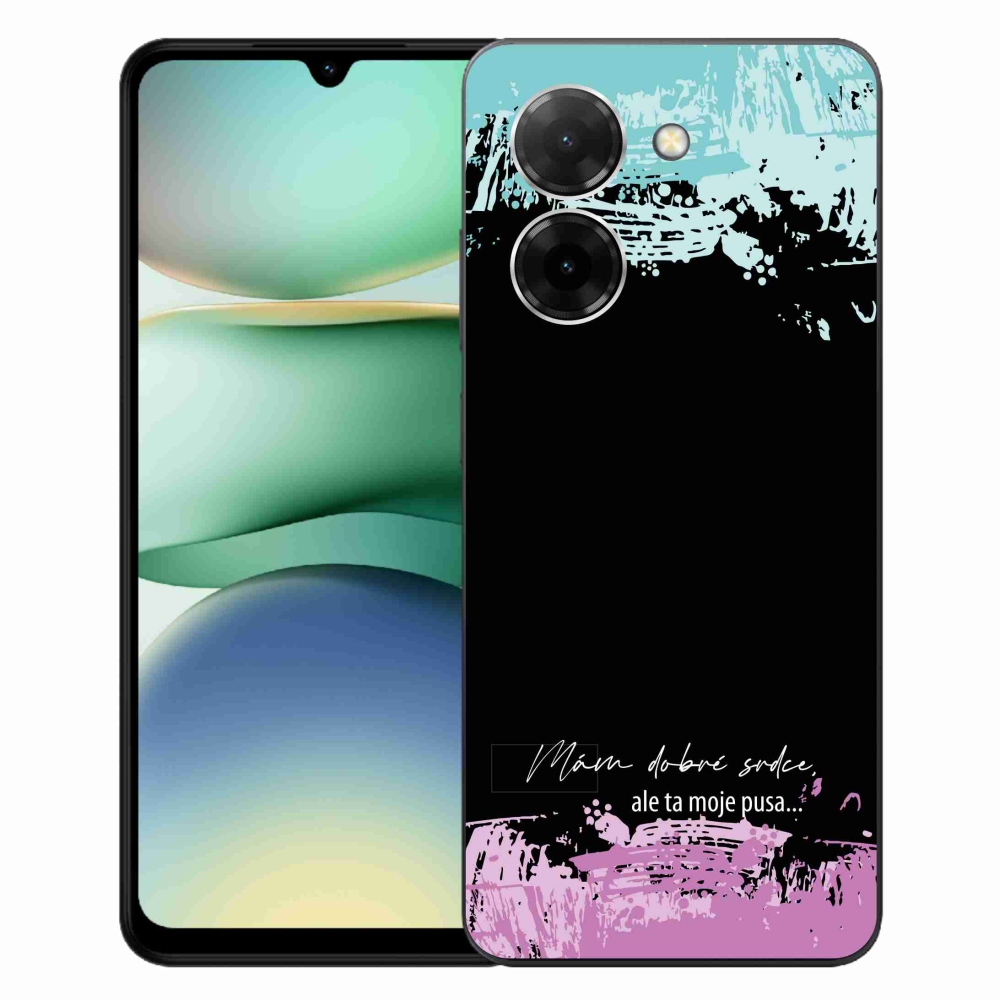 Gelový kryt mmCase na Xiaomi Redmi A5 (173.45x79.35x8.45mm) - vtipný text 3 černé pozadí