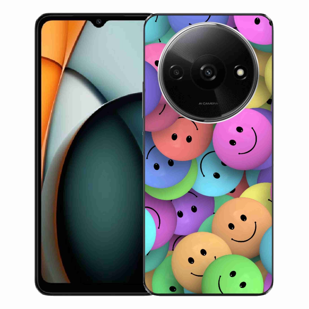 Gelový kryt mmCase na Xiaomi Redmi A3 - barevní smajlíci