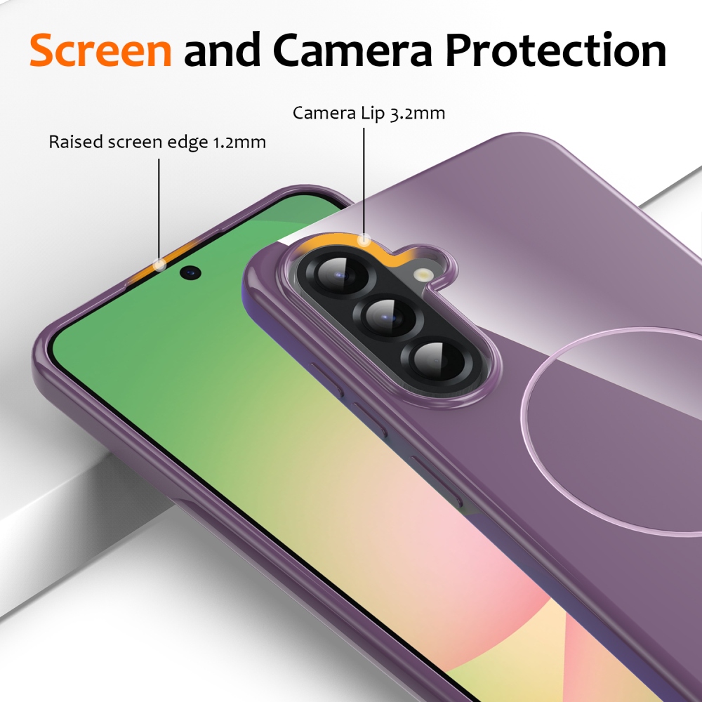 Carry gelový obal s MagSafe na Samsung Galaxy A17 5G - fialový