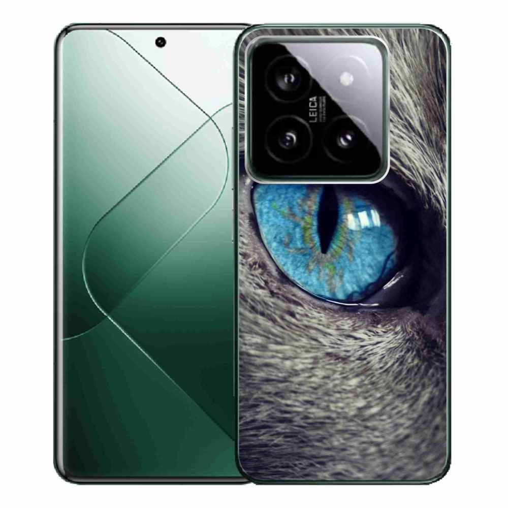 Gelový kryt mmCase na Xiaomi 14 Pro - modré kočičí oko