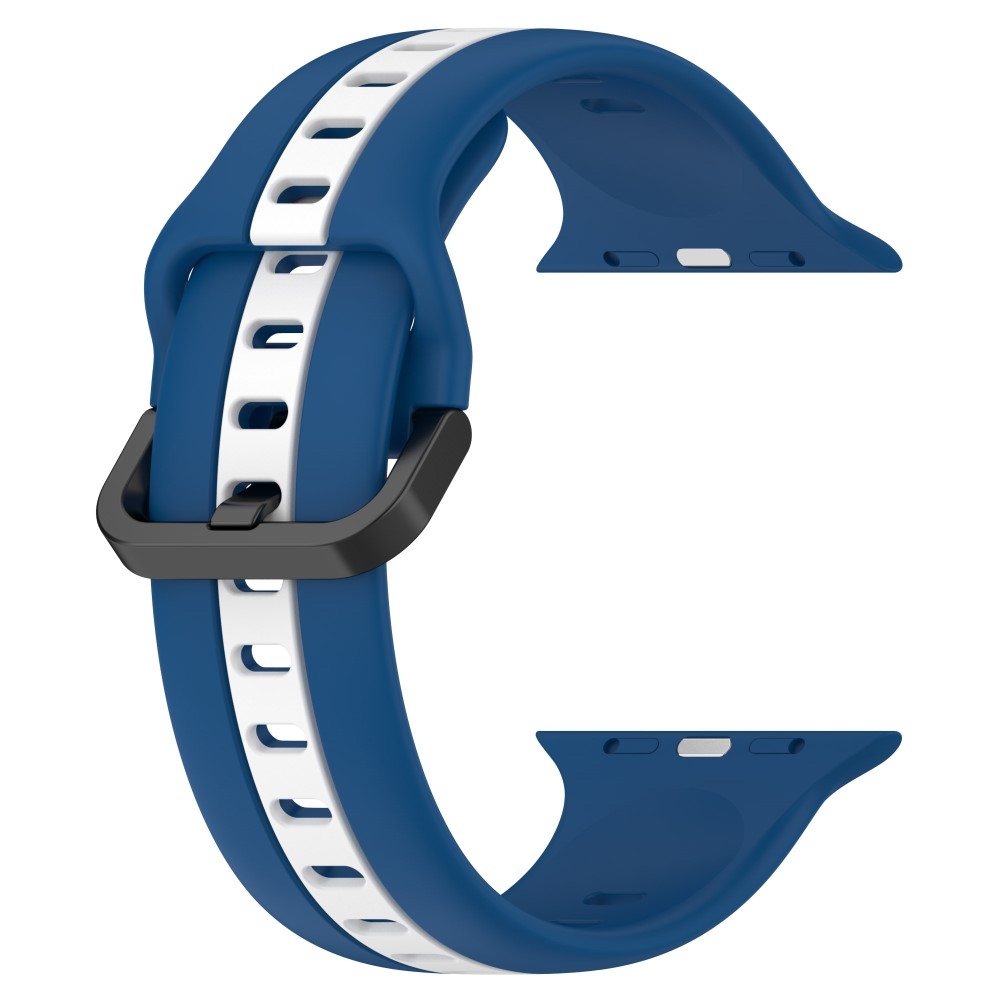 Strap silikonový řemínek na Apple Watch Ultra/Ultra 2 49mm/SE/SE 2022/2023 44mm/9/8/7 45mm/6/5/4 44mm/3/2/1 42 mm - modrý/bílý