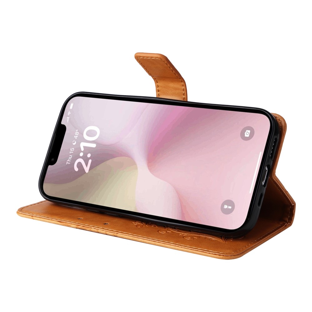 Big Butterfly knížkové pouzdro na iPhone 16e - žluté