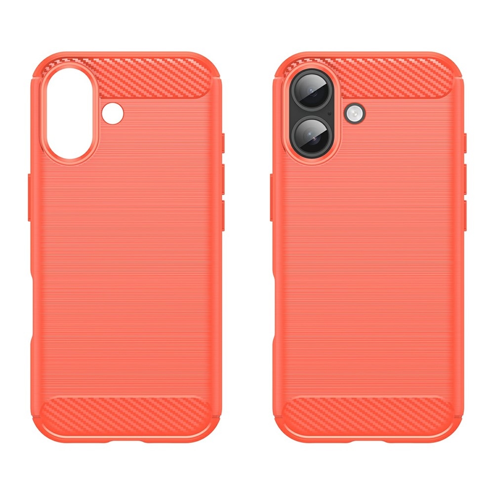 Carbon odolný gelový obal na iPhone 17 - červený