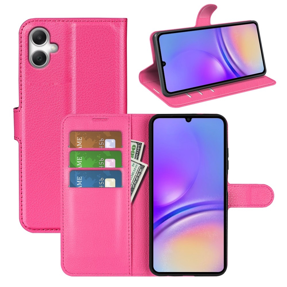 Litchi knížkové pouzdro na Samsung Galaxy A07 4G - rose