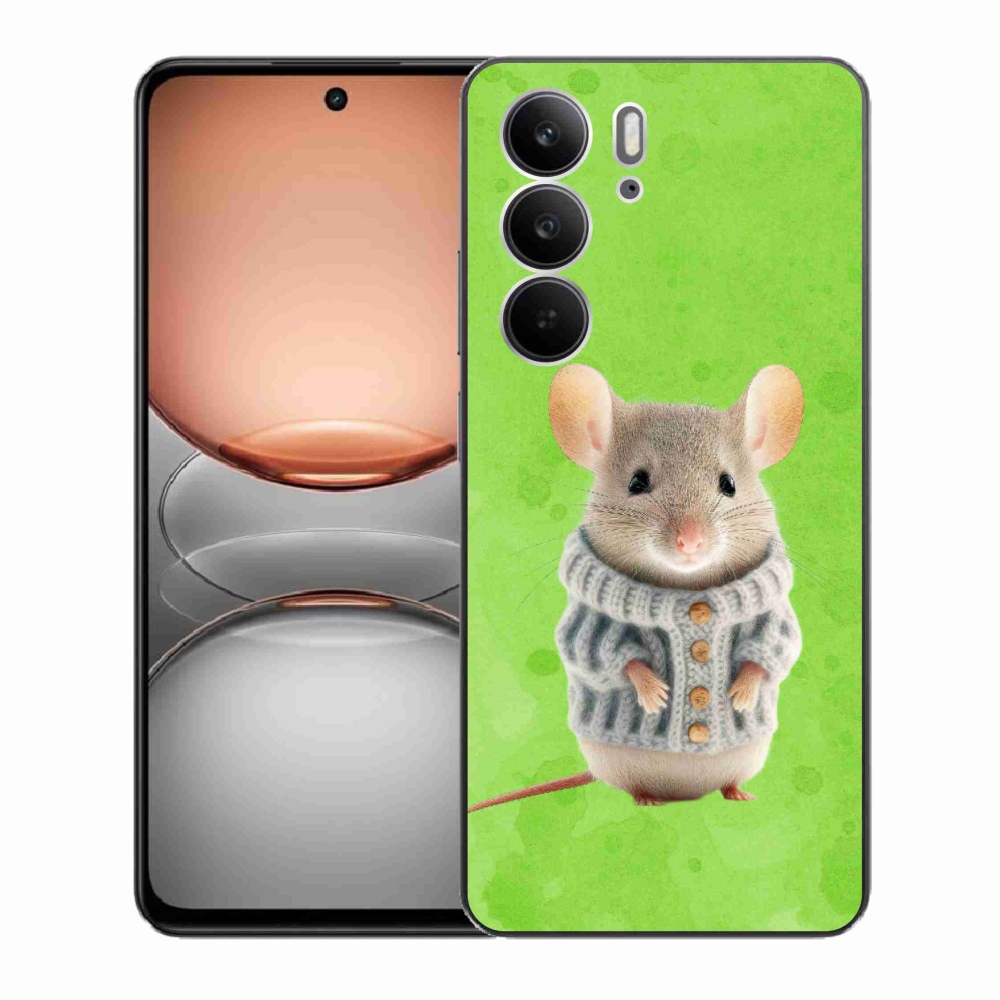 Gelový kryt mmCase na Realme C75 - myška ve svetru