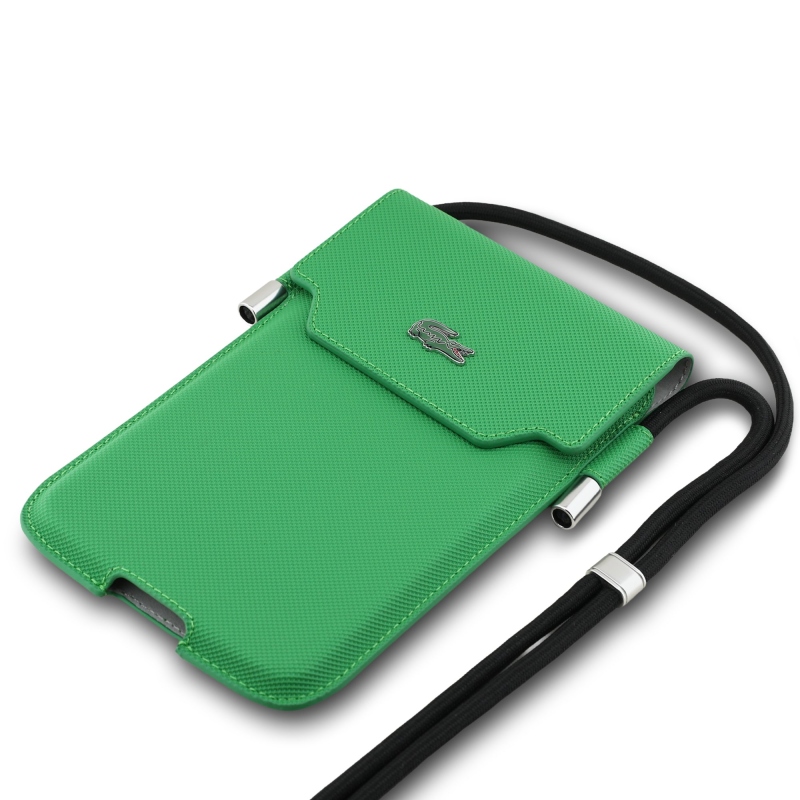 Lacoste PVC Iconic Petit Pique Metal Logo Kapsa na Telefon XL Green