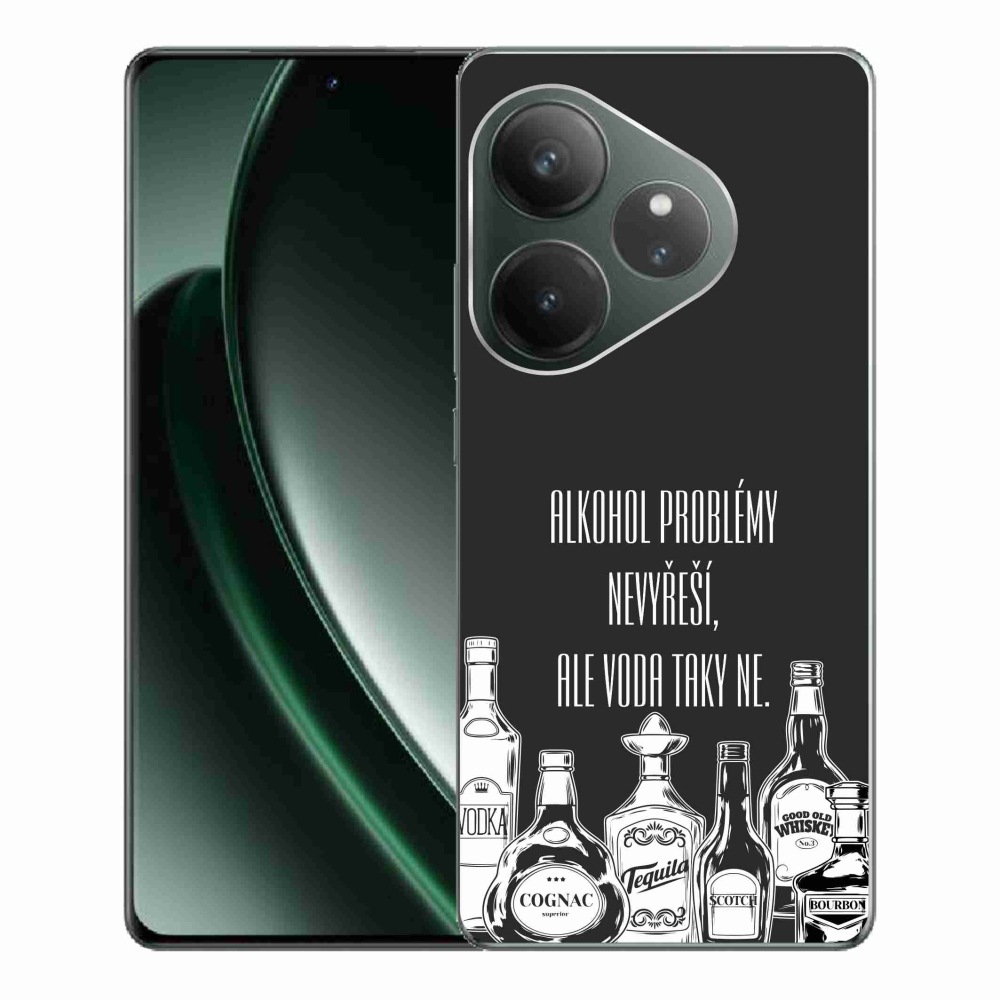Gelový kryt mmCase na Realme GT 6 5G/GT 6T 5G - vtipný text černé pozadí
