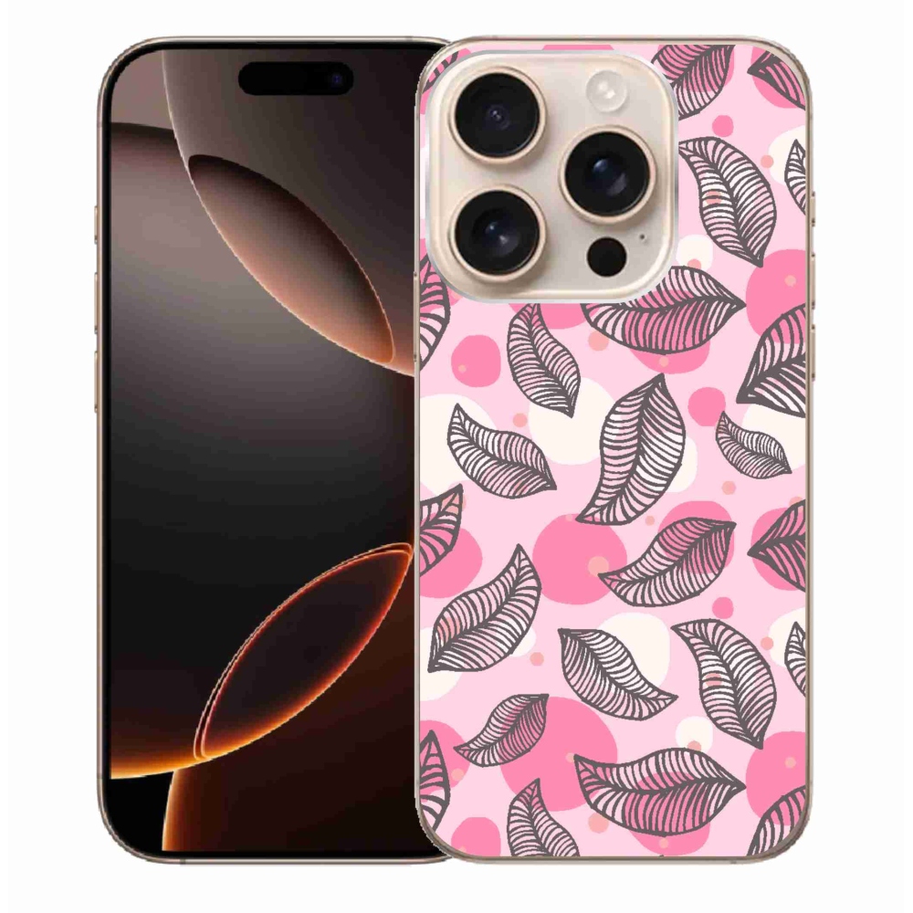 Gelový kryt mmCase na iPhone 16 Pro Max - kreslené padající listy