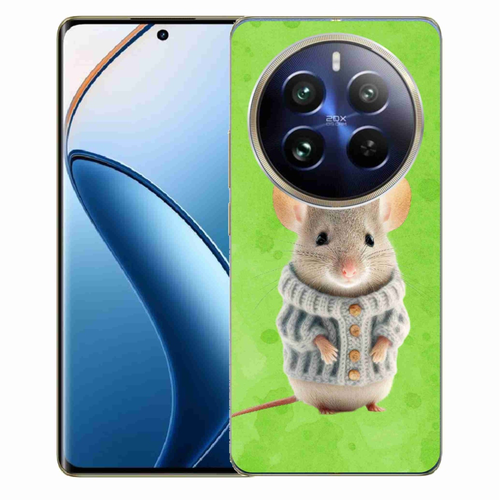 Gelový kryt mmCase na Realme 12 Pro 5G/12 Pro+ 5G - myška ve svetru