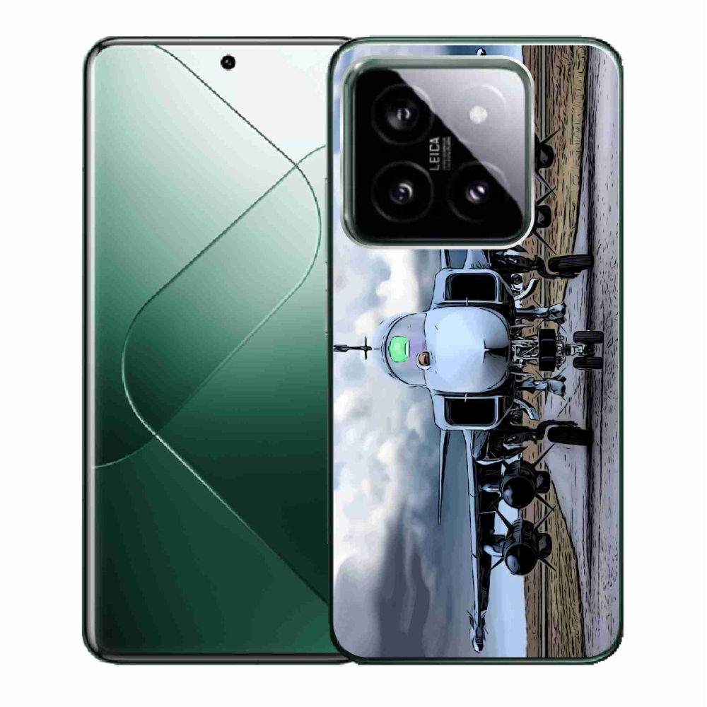 Gelový kryt mmCase na Xiaomi 14 - vojenské letadlo