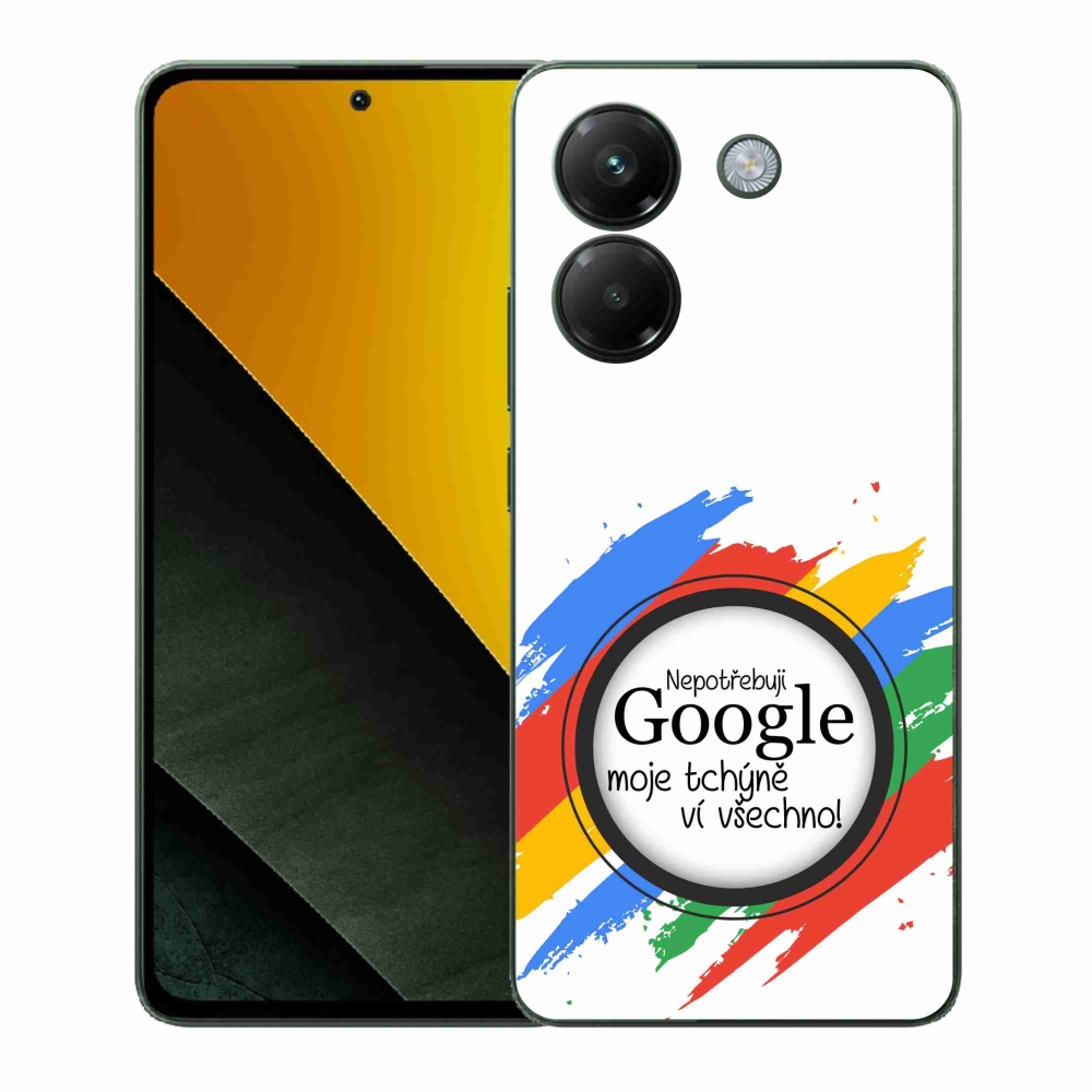 Gelový kryt mmCase na Xiaomi Poco M7 Pro 5G - tchýně ví všechno bílé pozadí
