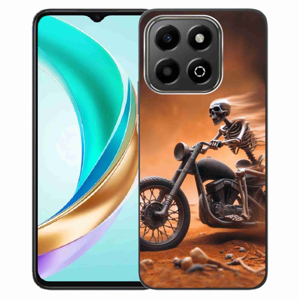 Gelový kryt mmCase na Honor X6b - kostra na motorce