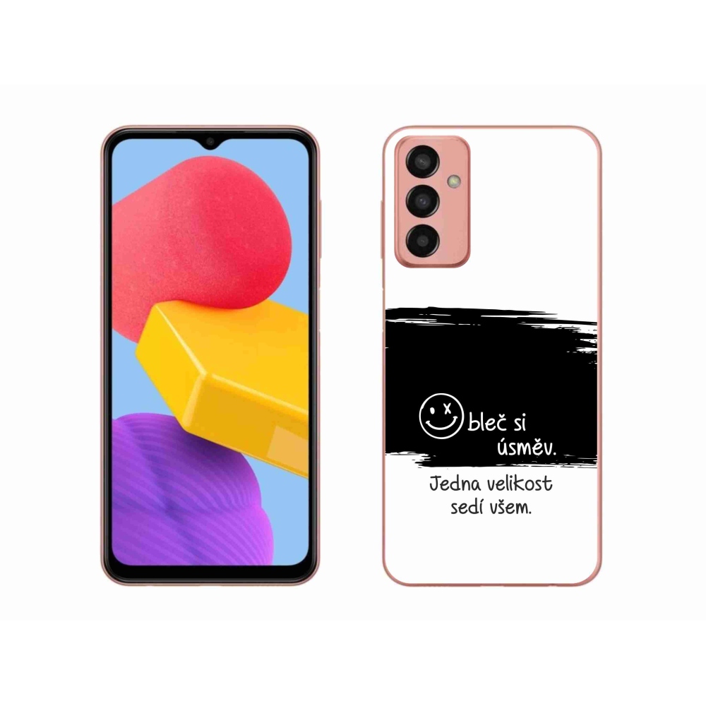 Gelový kryt mmCase na Samsung Galaxy M13 - vtipný text 8 černobílé pozadí