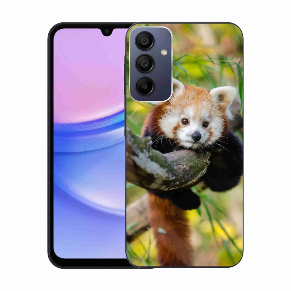 Gelový kryt mmCase na Samsung Galaxy A15 4G/5G - panda červená