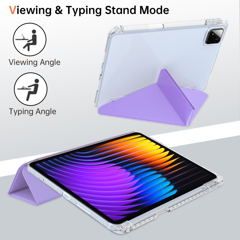 Origami chytré polohovací pouzdro na tablet Xiaomi Pad 7/7 Pro - světlefialové