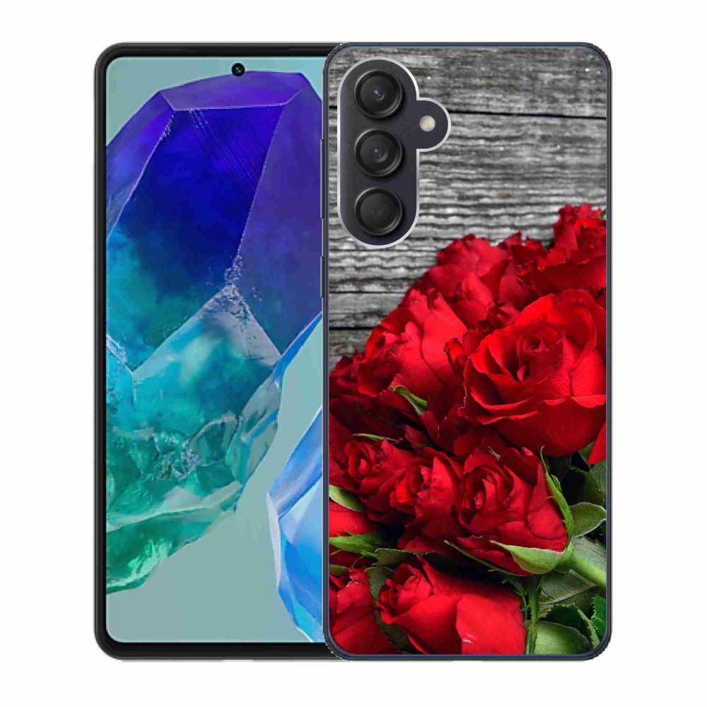 Gelový kryt mmCase na Samsung Galaxy M55 5G - červené růže