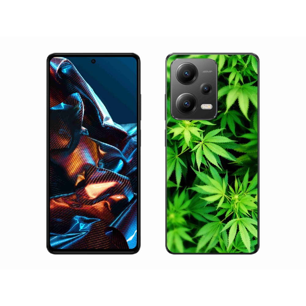 Gelový kryt mmCase na mobil Xiaomi Redmi Note 12 Pro 5G - konopí 3
