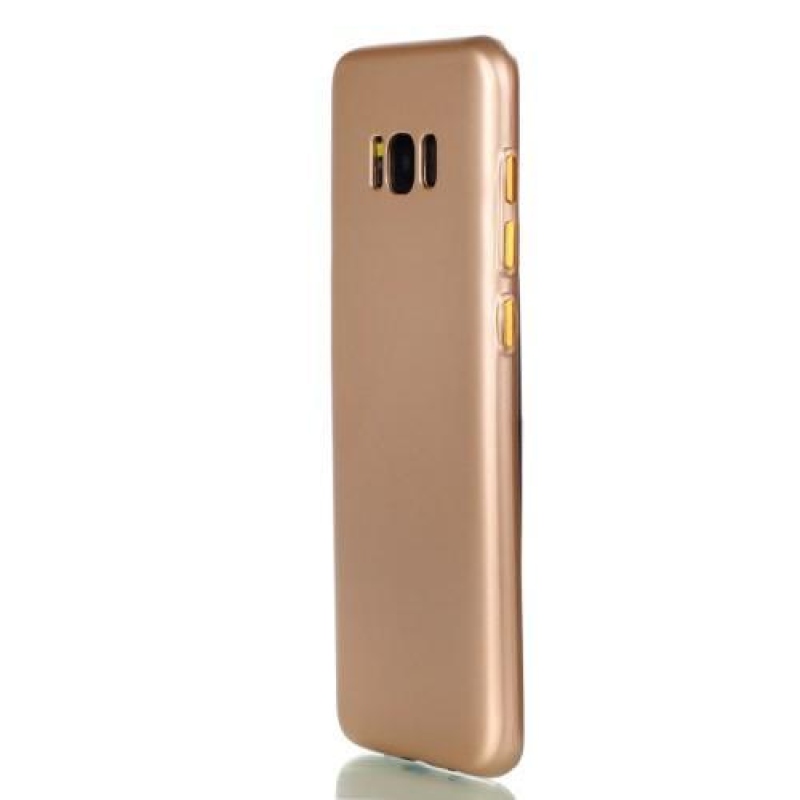 Rubber pogumovaný gelový obal na Samsung Galaxy S8 Plus - zlatý