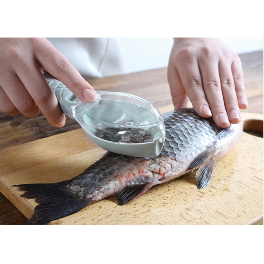 Ruční odstraňovač rybích šupin - zelený