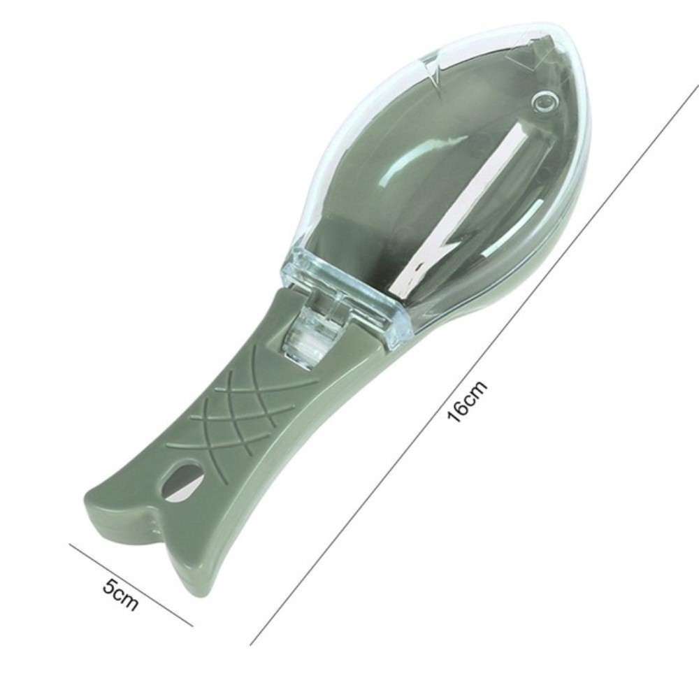 Ruční odstraňovač rybích šupin - zelený