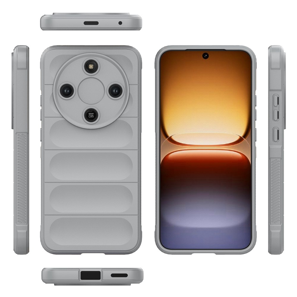 Rugg odolný gelový obal na Honor Magic 8 Lite 5G - světlešedý