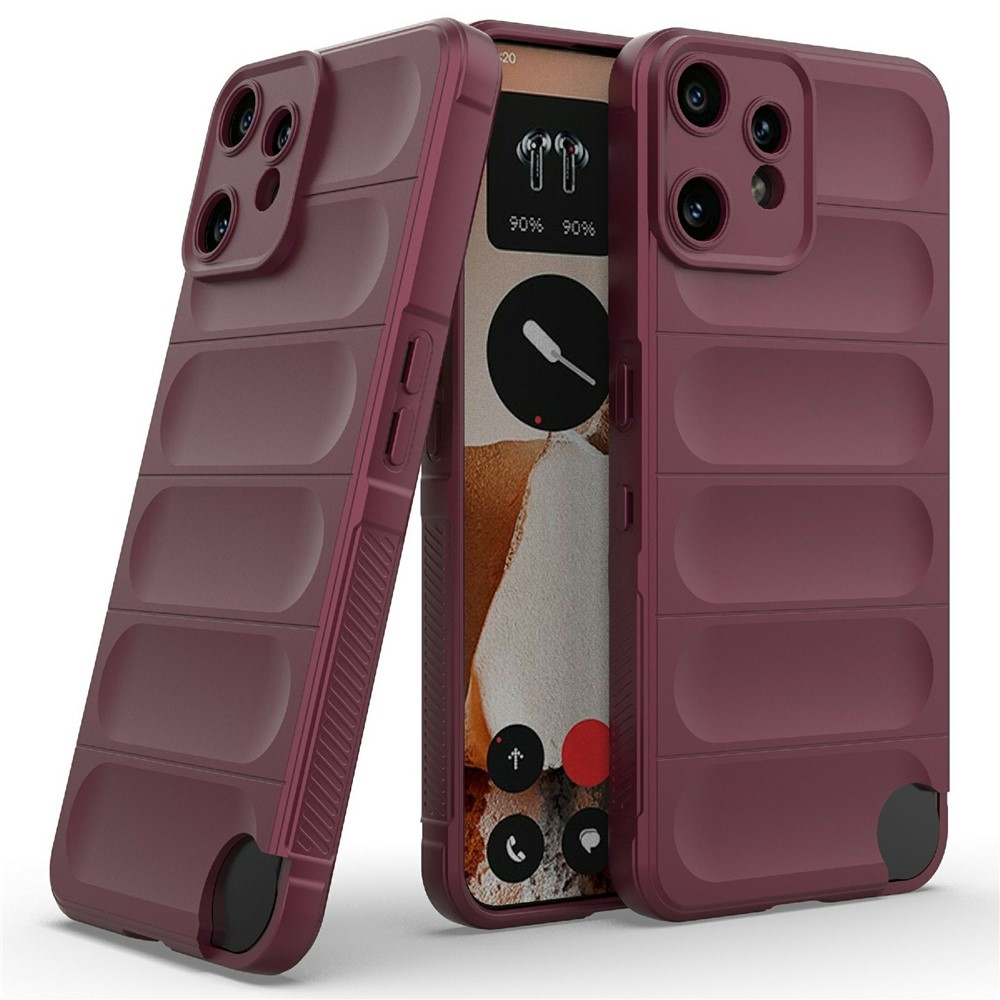 Rugg odolný gelový obal na Nothing CMF Phone 2 Pro - vínový