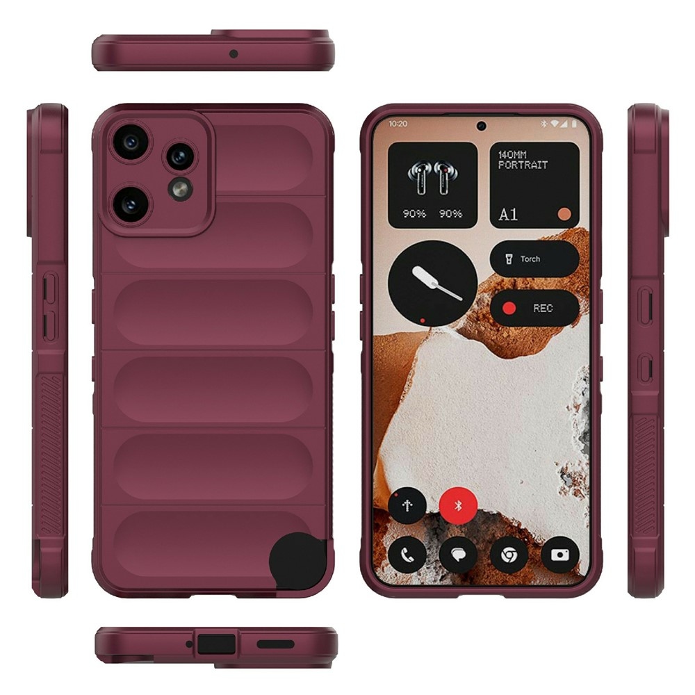Rugg odolný gelový obal na Nothing CMF Phone 2 Pro - vínový