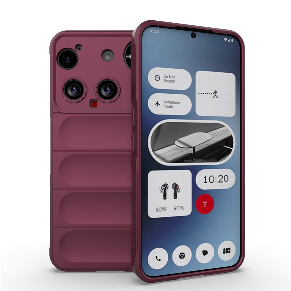 Rugg odolný gelový obal na Nothing Phone (3) 5G - vínový