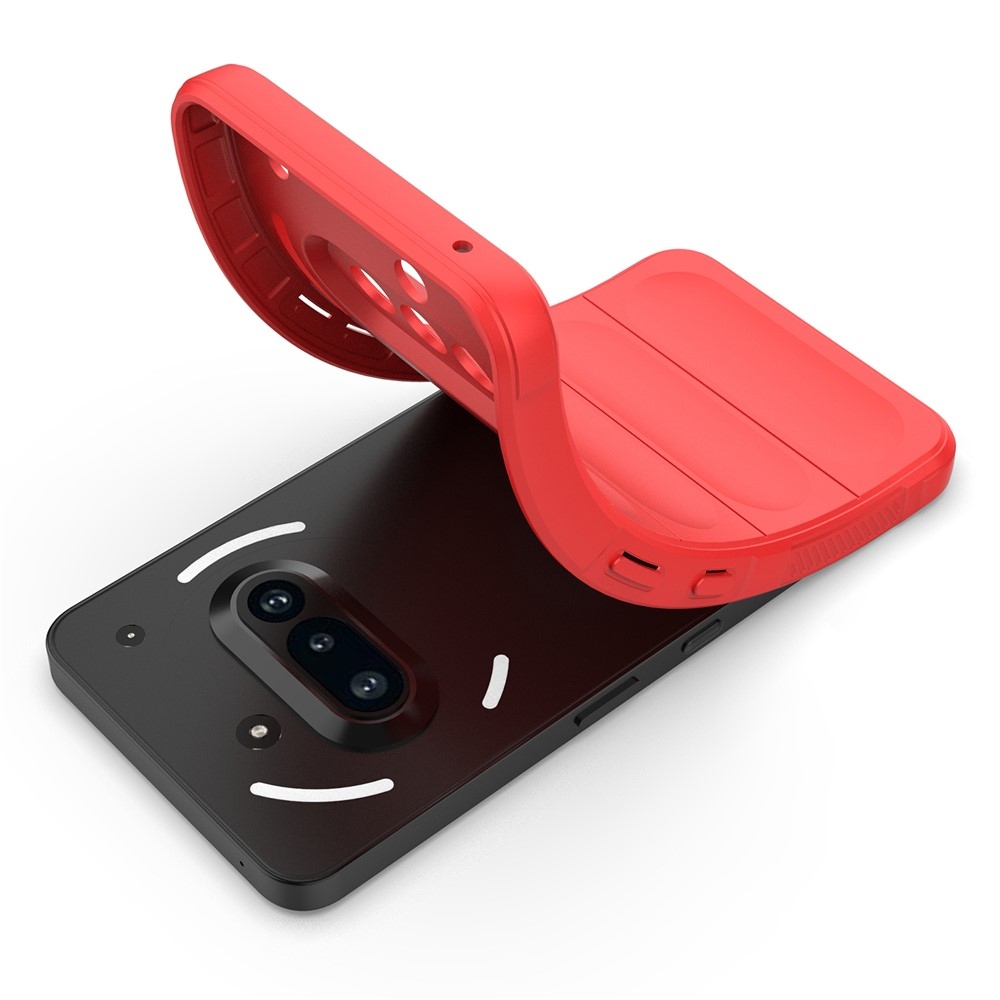 Rugg odolný gelový obal na Nothing Phone (3a) - červený