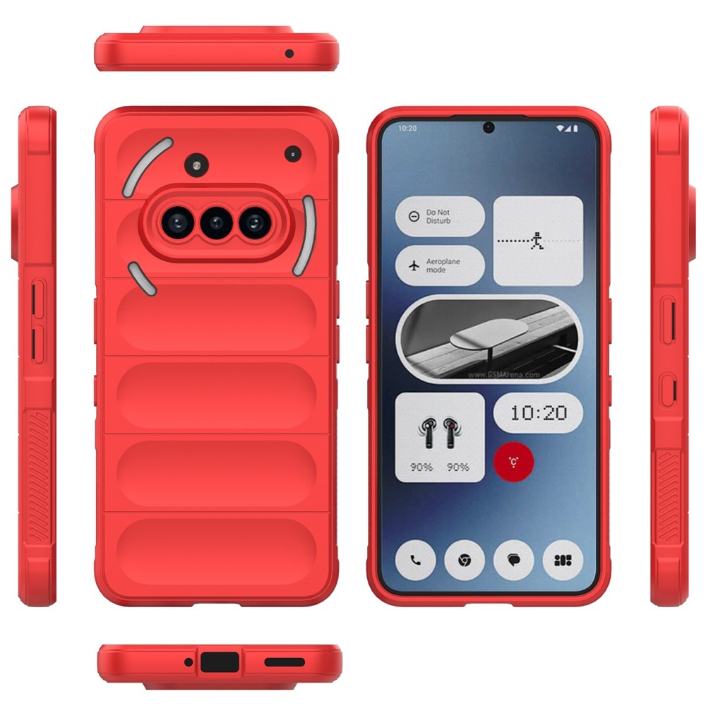 Rugg odolný gelový obal na Nothing Phone (3a) - červený