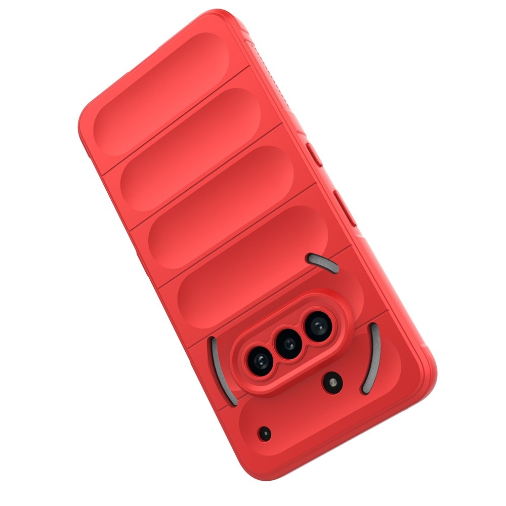 Rugg odolný gelový obal na Nothing Phone (3a) - červený