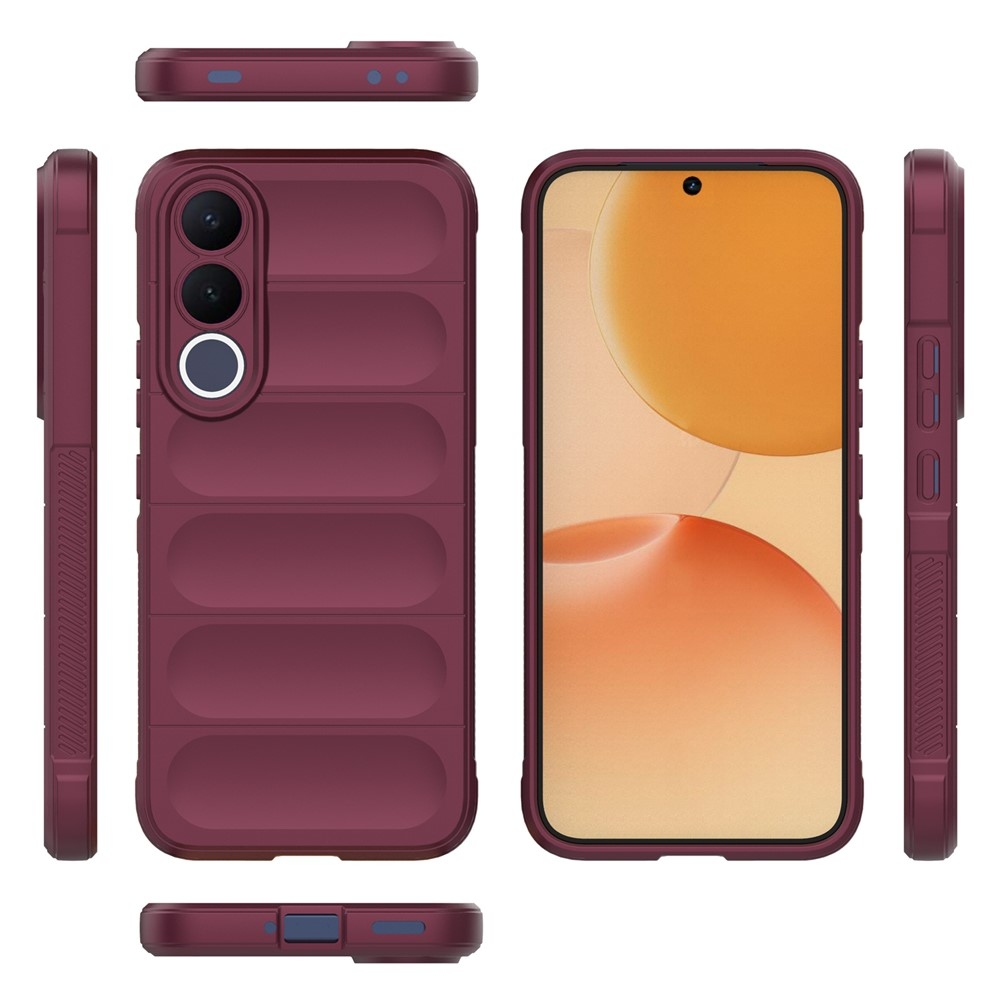 Rugg odolný gelový obal na Vivo V70 FE 5G - vínový