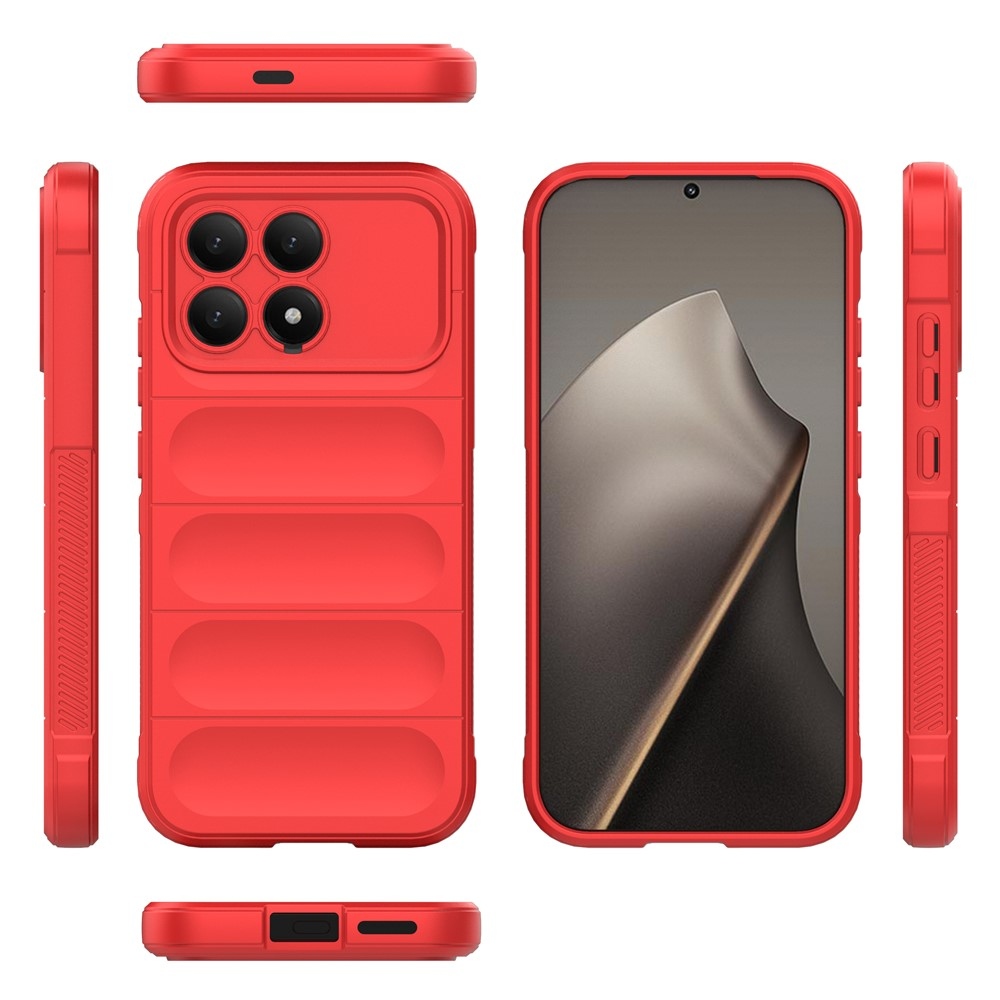 Rugg odolný gelový obal na Xiaomi Poco F8 Pro 5G - červený