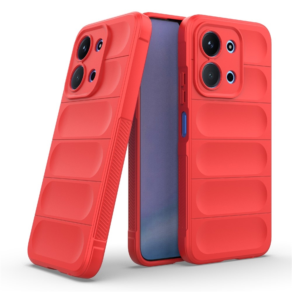 Rugg odolný gelový obal na Xiaomi Redmi 15C 4G/5G (173mm)/Poco C85 (173mm) - červený