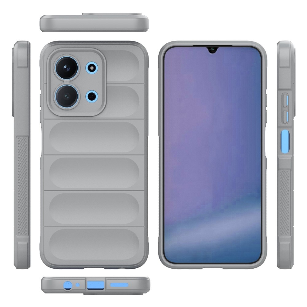 Rugg odolný gelový obal na Xiaomi Redmi 15C 4G/5G (173mm)/Poco C85 (173mm) - světlešedý