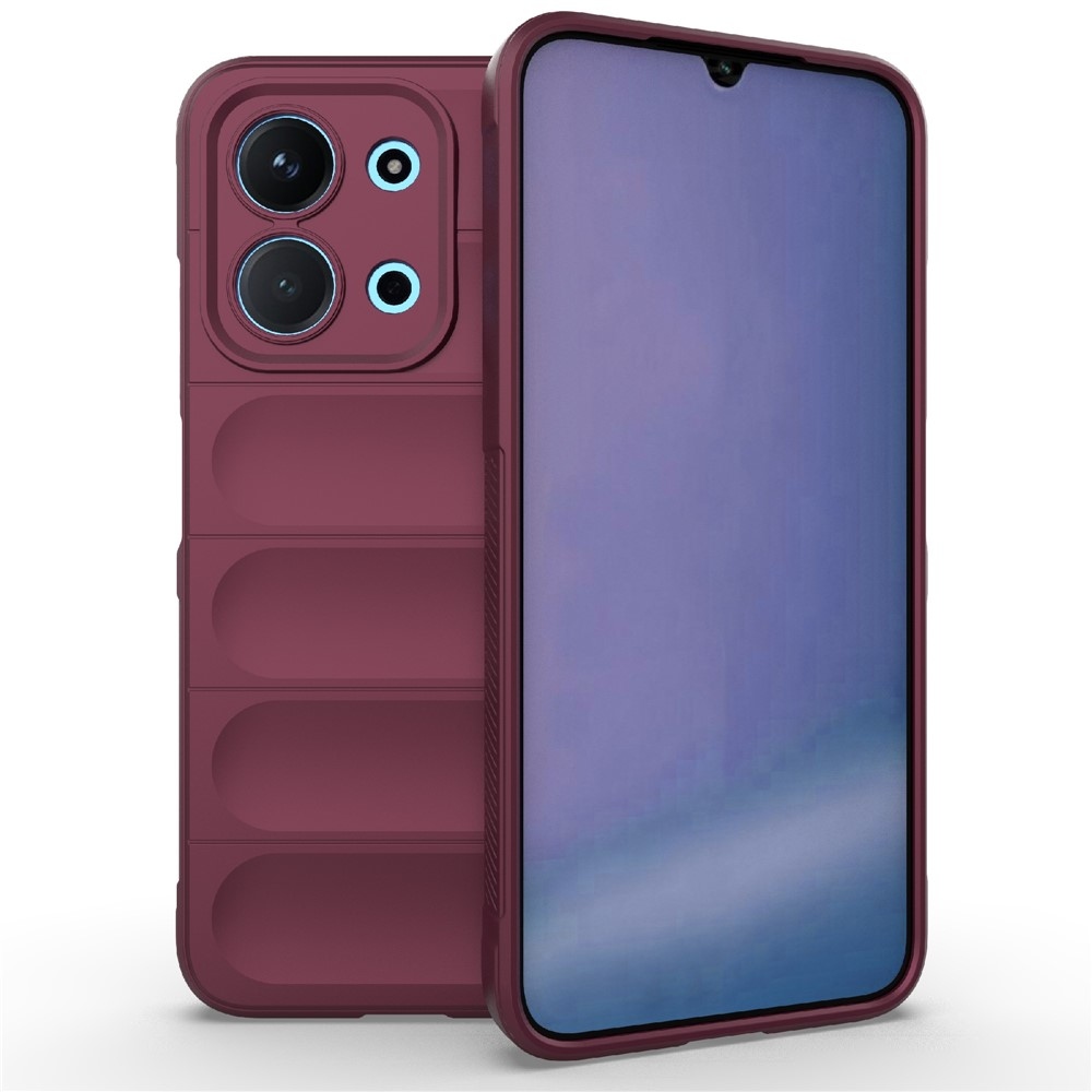 Rugg odolný gelový obal na Xiaomi Redmi 15C 4G/5G (173mm)/Poco C85 (173mm) - vínový