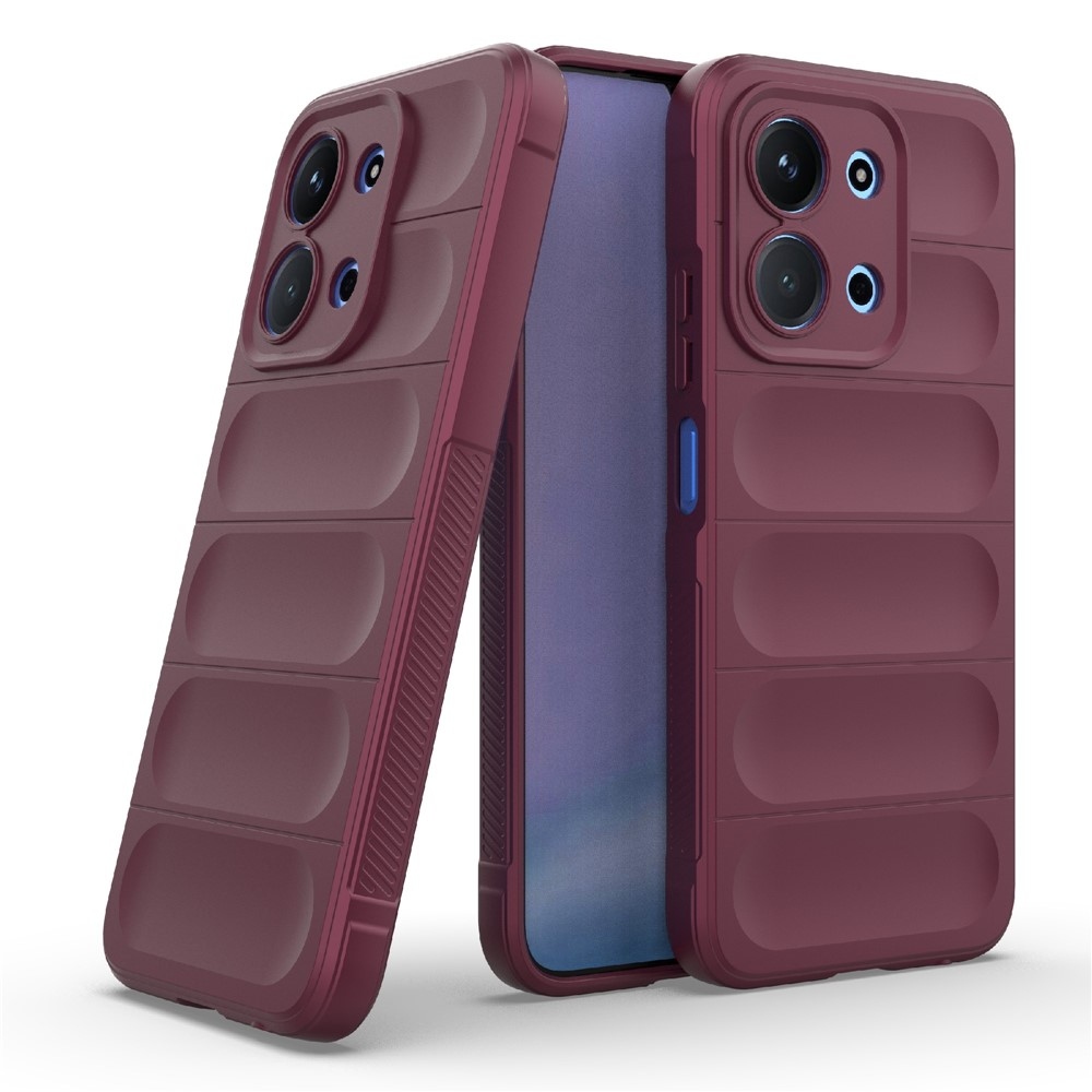 Rugg odolný gelový obal na Xiaomi Redmi 15C 4G/5G (173mm)/Poco C85 (173mm) - vínový