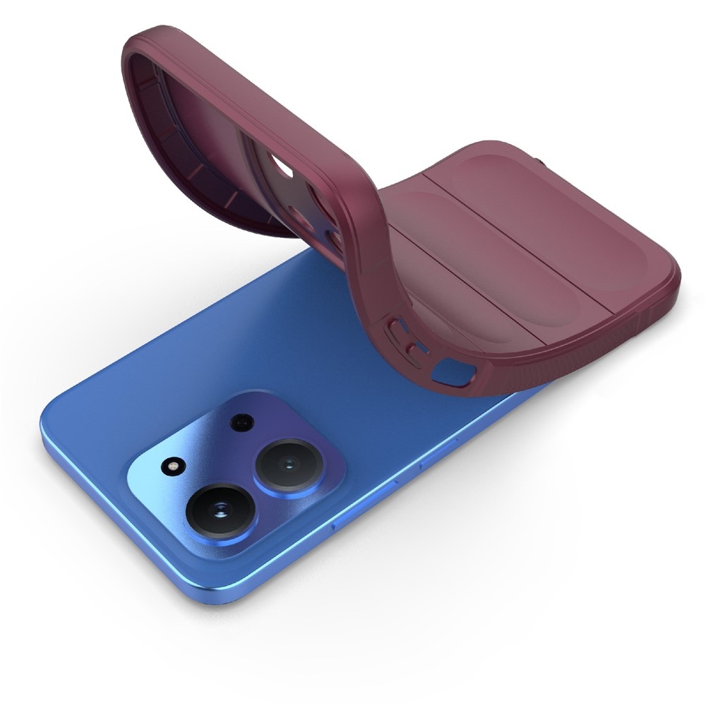 Rugg odolný gelový obal na Xiaomi Redmi 15C 4G/5G (173mm)/Poco C85 (173mm) - vínový