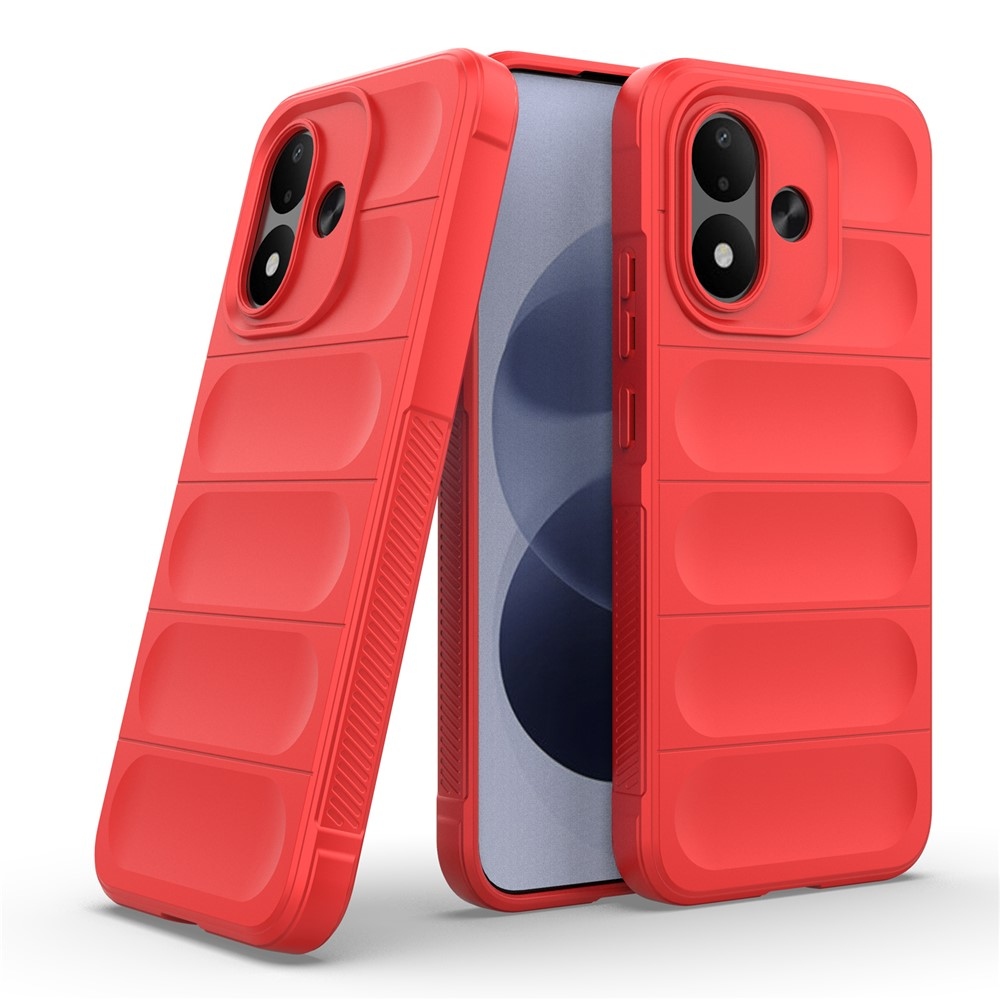 Rugg odolný gelový obal na Xiaomi Redmi Note 17 4G/5G - červený