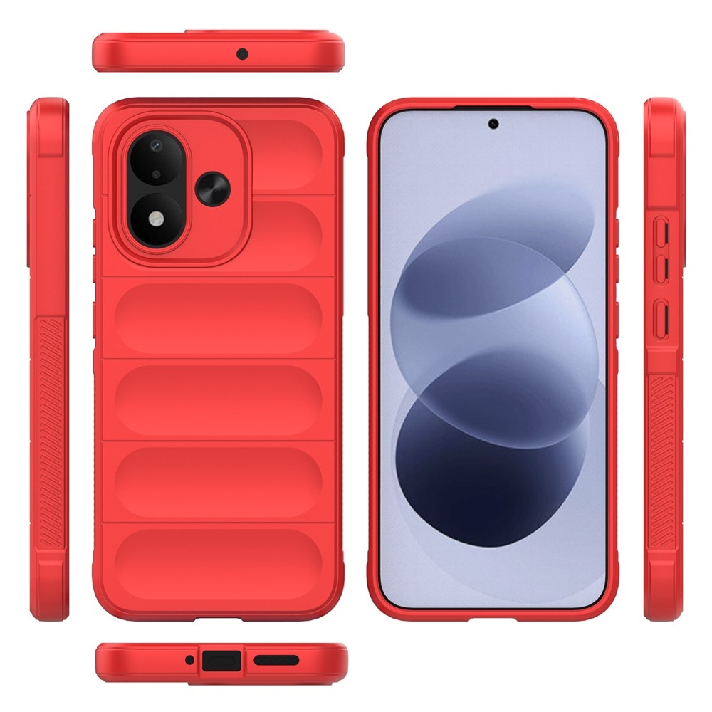 Rugg odolný gelový obal na Xiaomi Redmi Note 17 4G/5G - červený